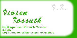 vivien kossuth business card